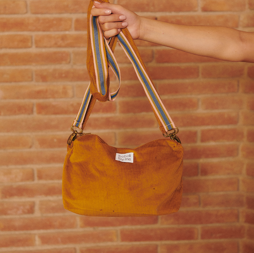 KIT COSTURA BOLSO ANNIE PANA MOSTAZA