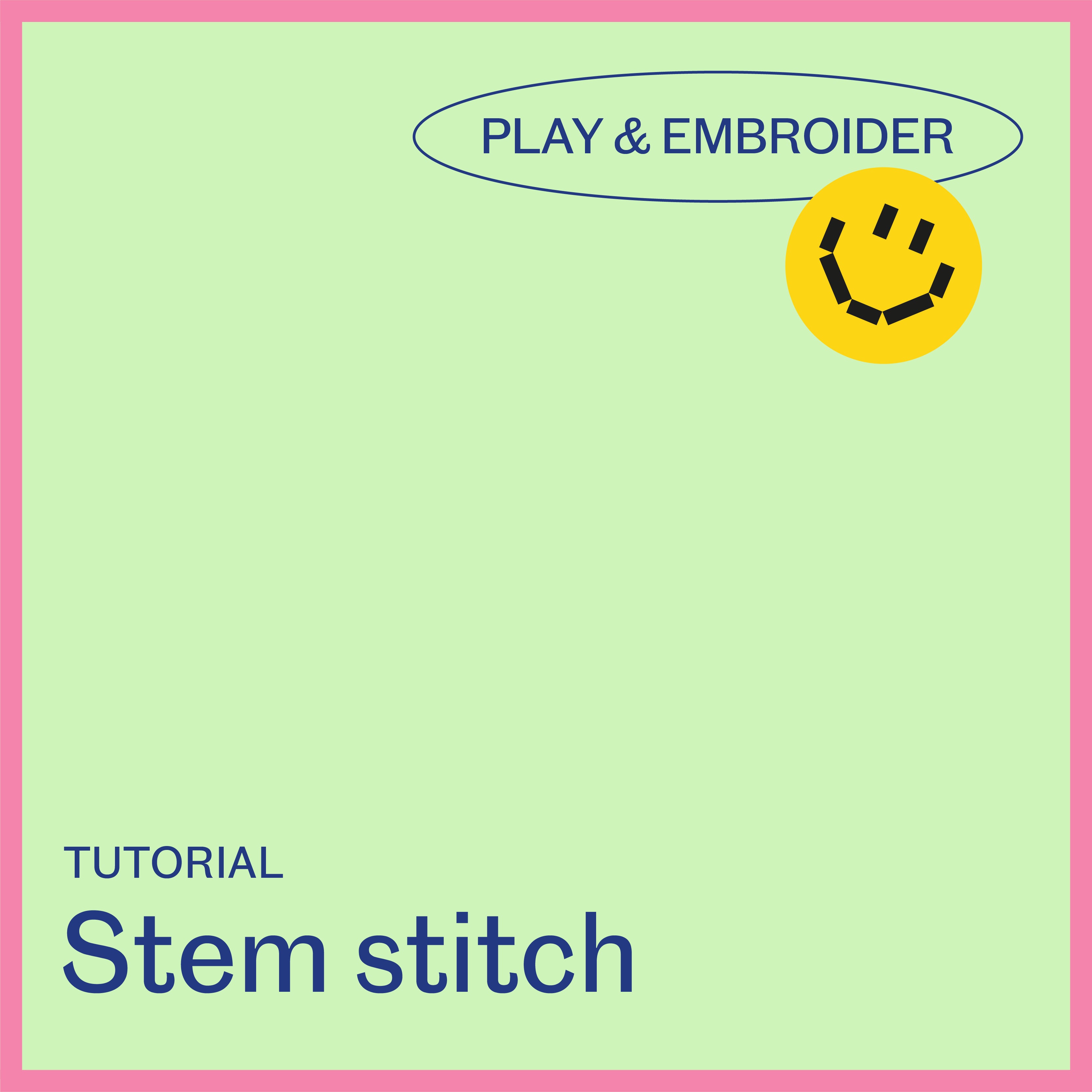 Charger la vidéo: Hands stitching a smooth curved line with orange thread using stem stitch, ideal for curves and outlines.