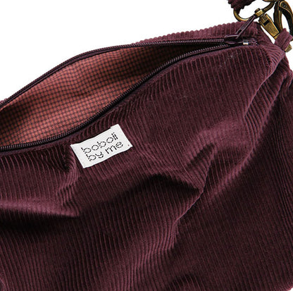 KIT DE COUTURE SAC ANNIE VELOURS CÔTELÉ AUBERGINE