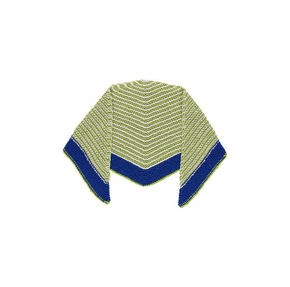 KIT PARA TEJER PAÑOLETA AURA AZUL KLEIN LISTADA EN VERDE Y GRIS