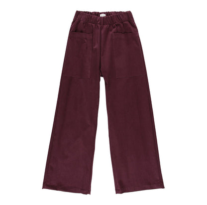 KIT COUTURE PANTALON CLARA EN VELOURS CÔTELÉ AUBERGINE