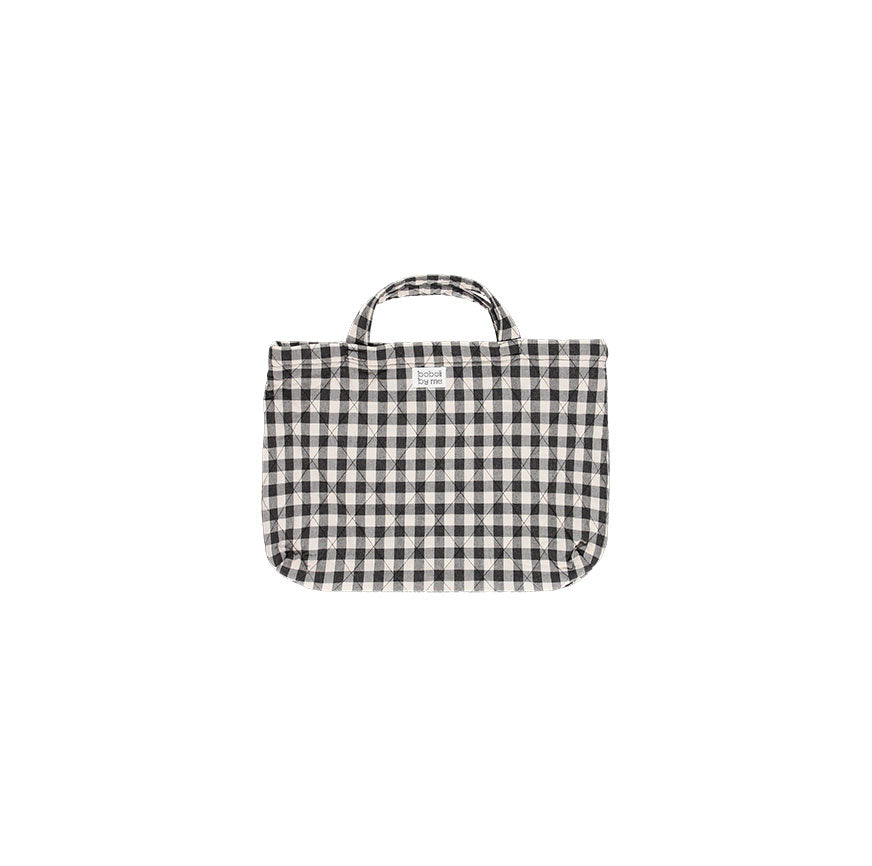 KIT DE COUTURE SAC MATELASSÉ EIRA MOTIF À CARREAUX ANTHRACITE