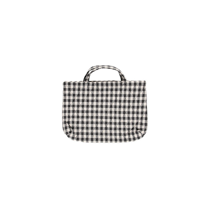 KIT DE COUTURE SAC MATELASSÉ EIRA MOTIF À CARREAUX ANTHRACITE
