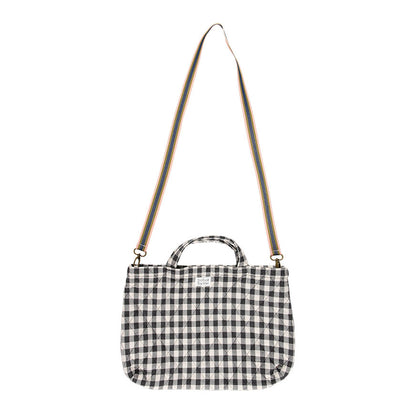 KIT DE COUTURE SAC MATELASSÉ EIRA MOTIF À CARREAUX ANTHRACITE