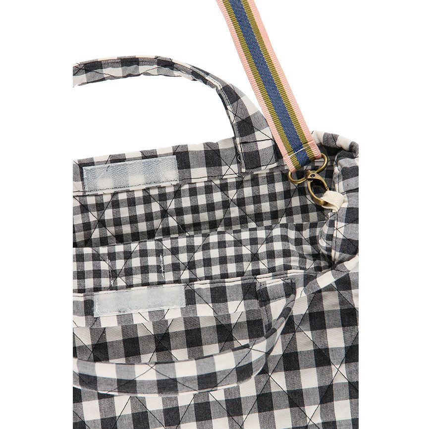 KIT DE COUTURE SAC MATELASSÉ EIRA MOTIF À CARREAUX ANTHRACITE