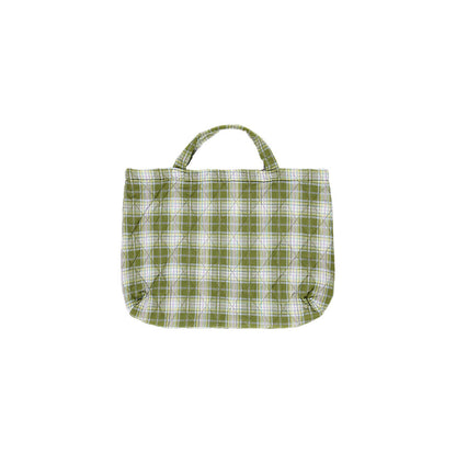 KIT COSTURA BOLSA ACOLCHADA EIRA ESTAMPADO CUADROS TARTÁN VERDE