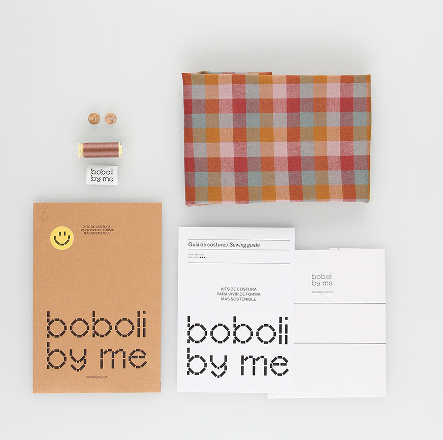 KIT DE COUTURE BLOUSE GALA BLOUSE À CARREAUX MULTICOLORES