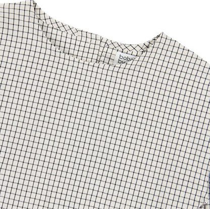 KIT DE COUTURE BLOUSE DE GALA ÉCRU À CARREAUX FINS