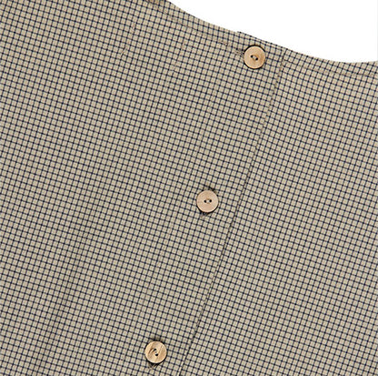 KIT DE COUTURE BLOUSE GALA OATMEAL À CARREAUX BLEUS MICRO FINE