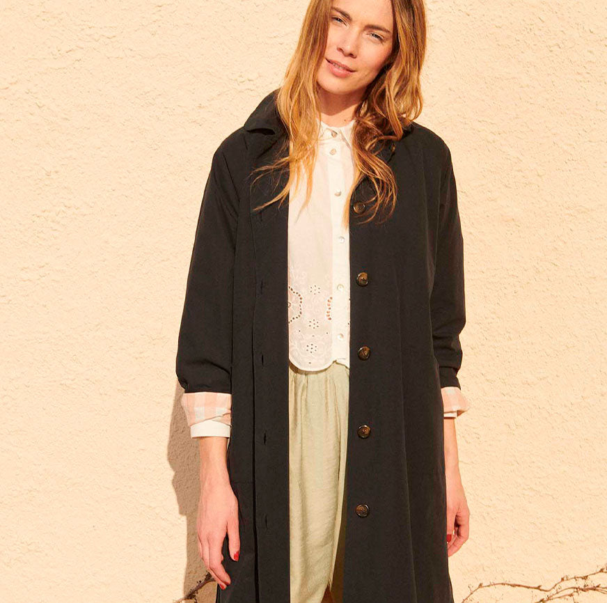 KIT DE COUTURE TRENCH JACKIE BLEU MARINE ET ROSE