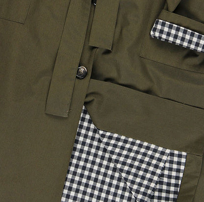 KIT DA CUCITO TRENCH JACKIE VERDE QUADRI VICHY