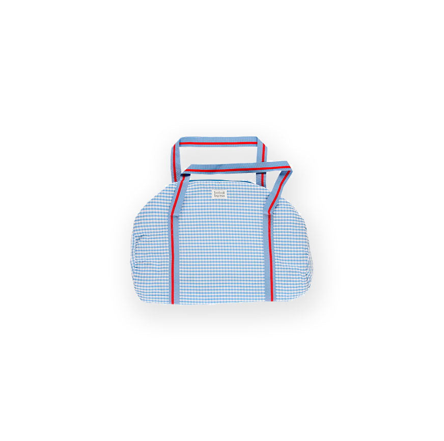 KIT DE COUTURE SAC DE VOYAGE JONES VICHY BLEU CIEL