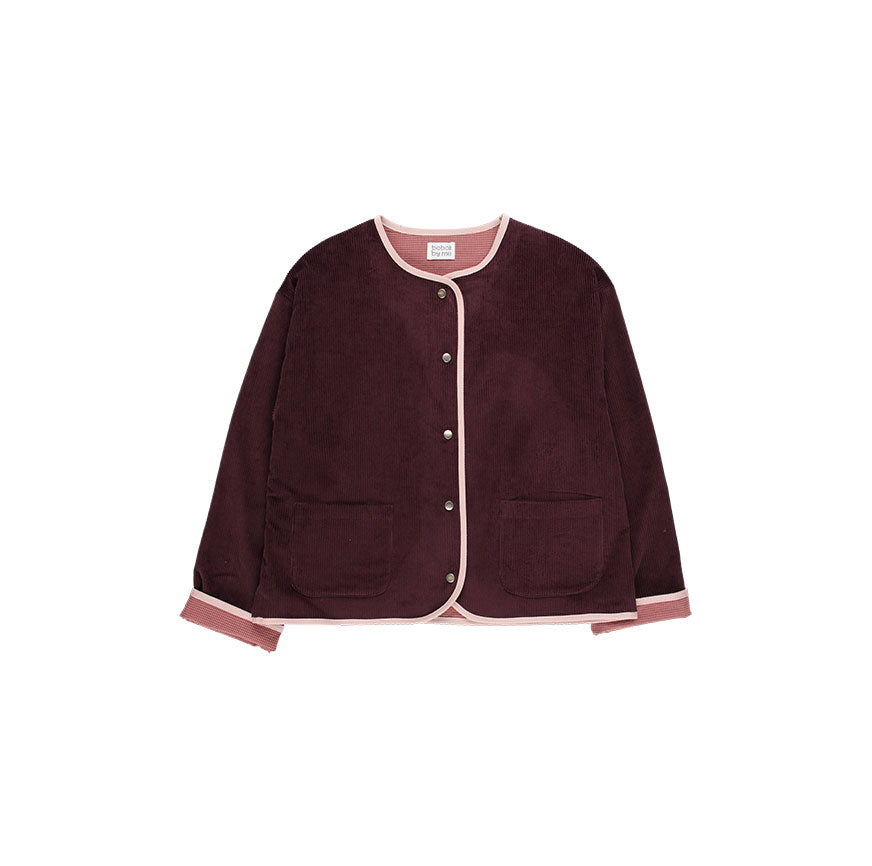 kit de couture pour veste juno velours côtelé aubergine