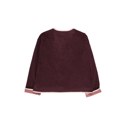 KIT DE COUTURE POUR VESTE JUNO VELOURS CÔTELÉ AUBERGINE