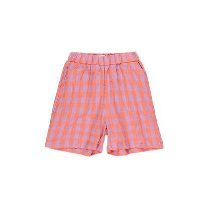 KIT DA CUCITO BERMUDA KAHLO A QUADRI ROSA E MALVA
