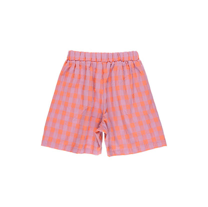 KIT DA CUCITO BERMUDA KAHLO A QUADRI ROSA E MALVA