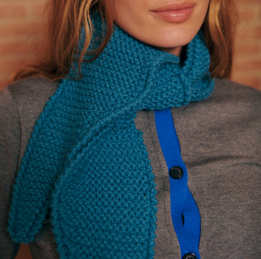 KIT POUR TRICOTER LE FOULARD EILA BLEU LAGON