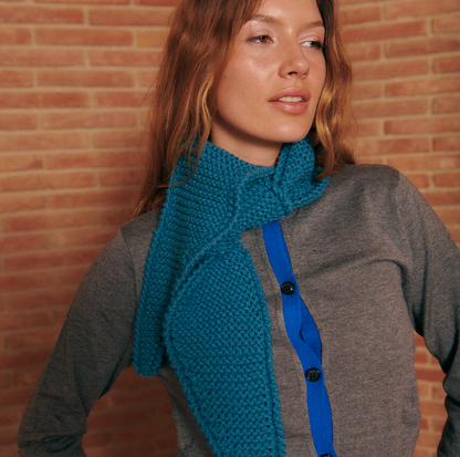 KIT POUR TRICOTER LE FOULARD EILA BLEU LAGON