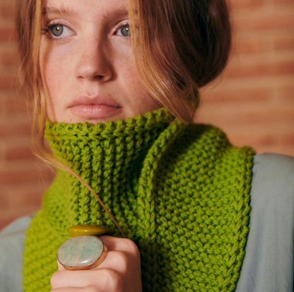 KIT POUR TRICOTER LE FOULARD EILA VERT