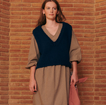 KIT PARA TEJER CHALECO NARA AZUL