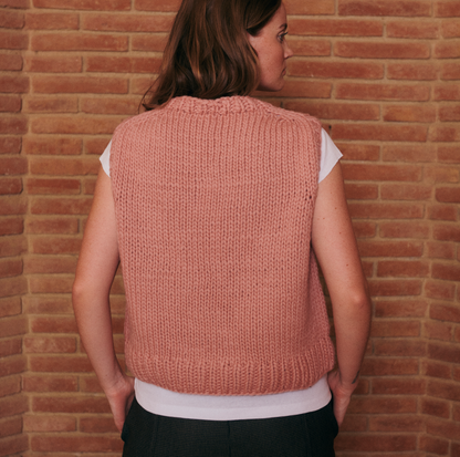 KIT PARA TEJER CHALECO NARA ROSA