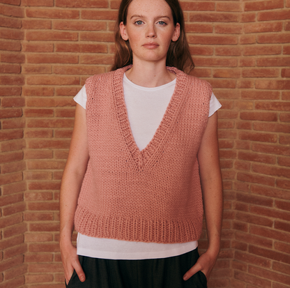 KIT PARA TEJER CHALECO NARA ROSA