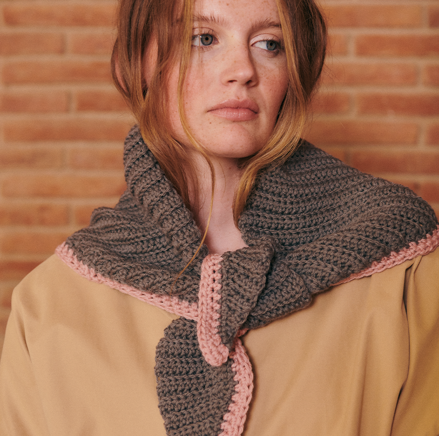 KIT POUR ÉCHARPE AU CROCHET AVA GRIS