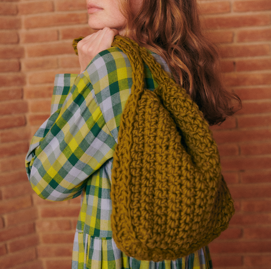 KIT DE CROCHET SAC SELMA VERT OLIVE