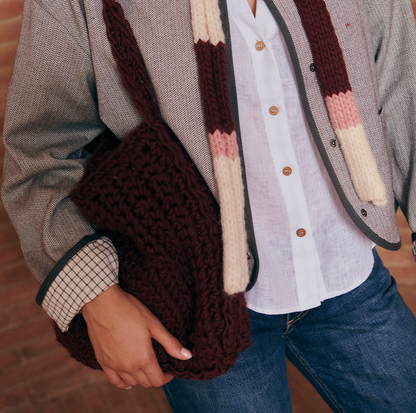 KIT DE CROCHET SAC SELMA BORDEAUX