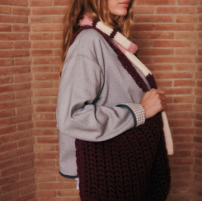 KIT DE CROCHET SAC SELMA BORDEAUX