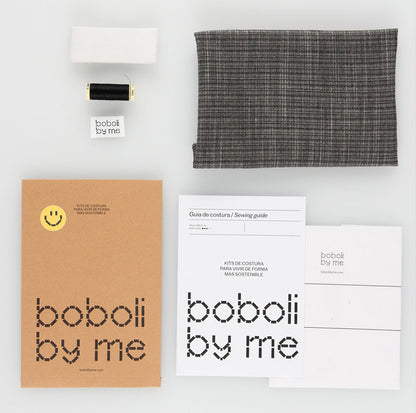 KIT DE COUTURE PANTALON LENA CARRÉS NOIRS