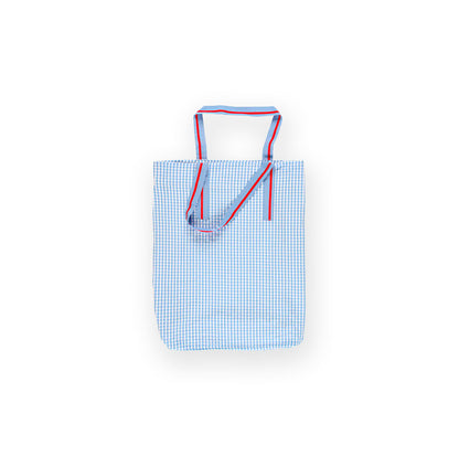 KIT COSTURA BOLSA TOTE LOLA VICHY AZUL CIELO