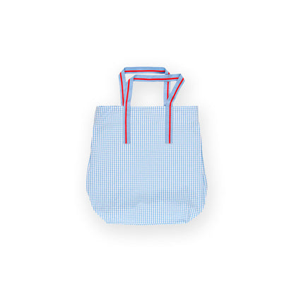 KIT COSTURA BOLSA TOTE LOLA VICHY AZUL CIELO