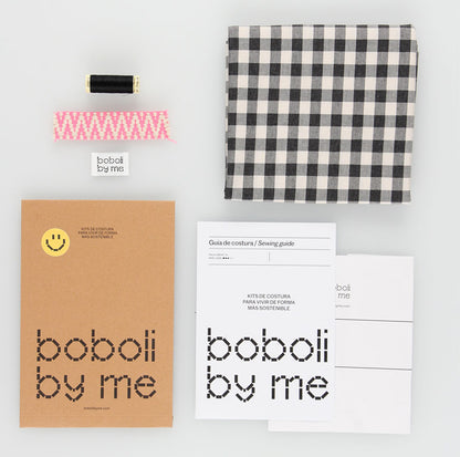 KIT COSTURA BOLSA LOLA CUADROS ANTRACITA