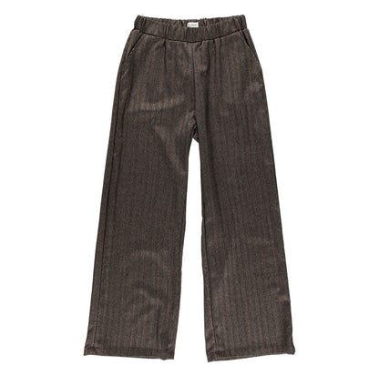 KIT DI CUCITO PER PANTALONI LUCCA MARRONE A SPINA DI PESCE