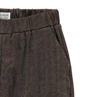 KIT DI CUCITO PER PANTALONI LUCCA MARRONE A SPINA DI PESCE