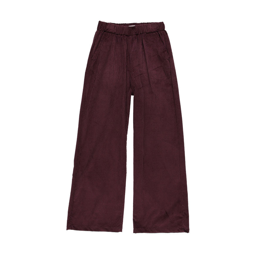 KIT DE COUTURE POUR PANTALON LUCCA VELOURS CÔTELÉ AUBERGINE