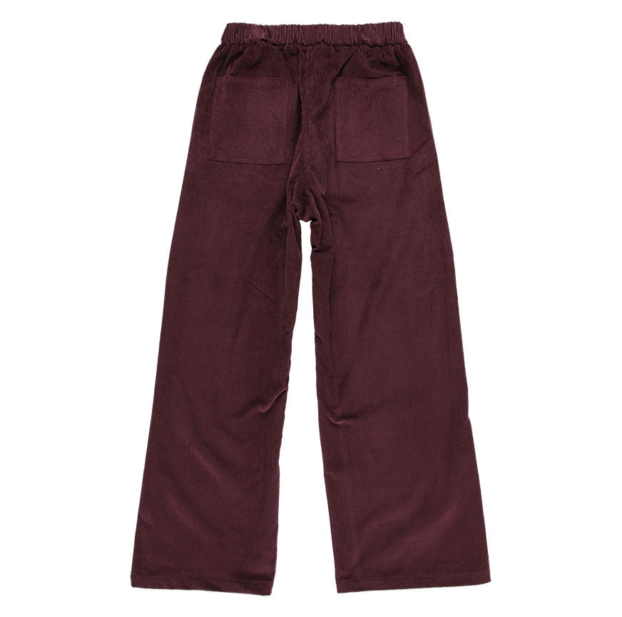 kit de couture pour pantalon lucca velours côtelé aubergine