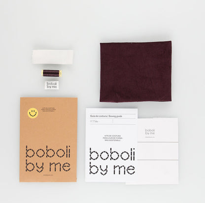 KIT DE COUTURE POUR PANTALON LUCCA VELOURS CÔTELÉ AUBERGINE