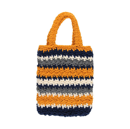 KIT PARA CROCHET BOLSO LUMA MOSTAZA RAYAS MULTICOLOR