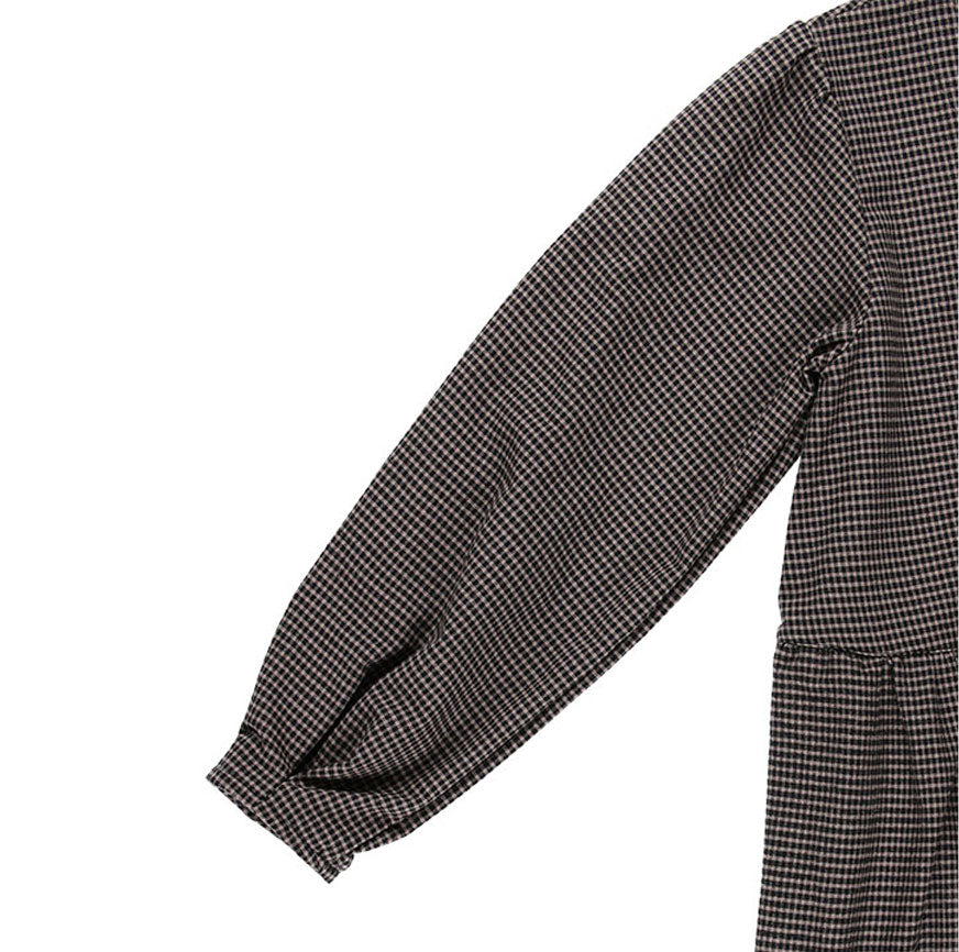 KIT DE COUTURE ROBE LUNA MICRO CARREAUX NOIRE