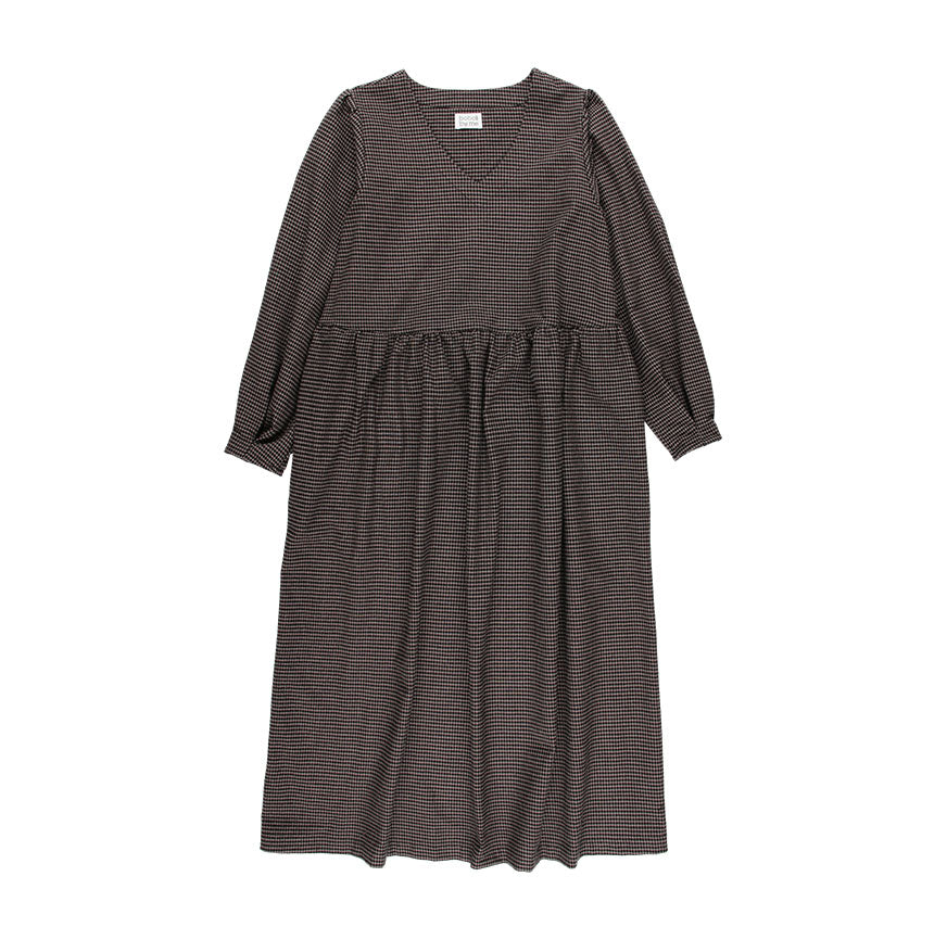 KIT DE COUTURE ROBE LUNA MICRO CARREAUX NOIRE