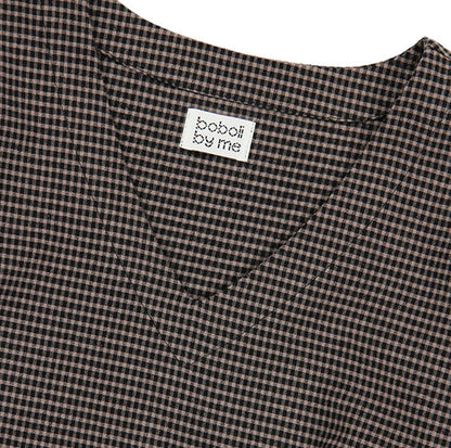 KIT DE COUTURE ROBE LUNA MICRO CARREAUX NOIRE