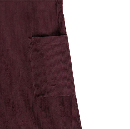 KIT DE COUTURE TABLIER MAIA VELOURS CÔTELÉ AUBERGINE