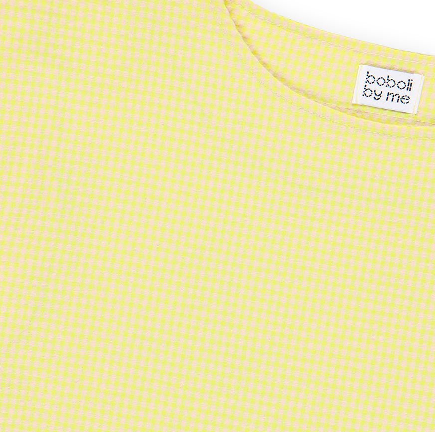 KIT COSTURA TOP MARIE MICRO VICHY AMARILLO FLUOR