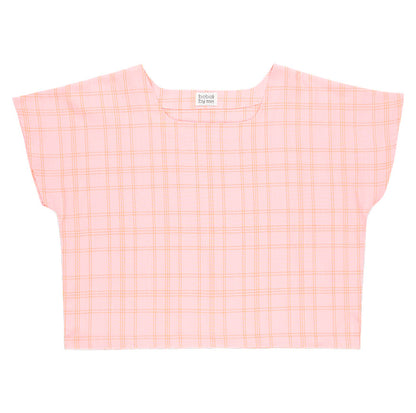 KIT COSTURA CAMISA NINA ROSA CUADROS FLÚOR