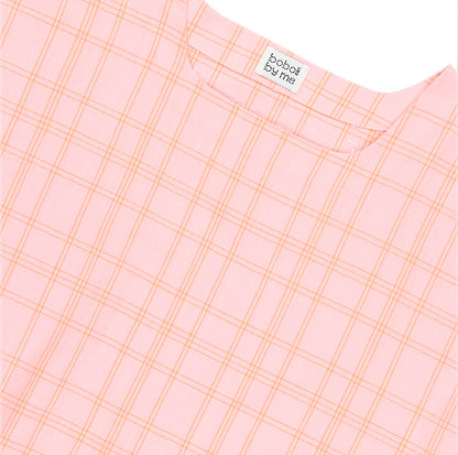 KIT COSTURA CAMISA NINA ROSA CUADROS FLÚOR