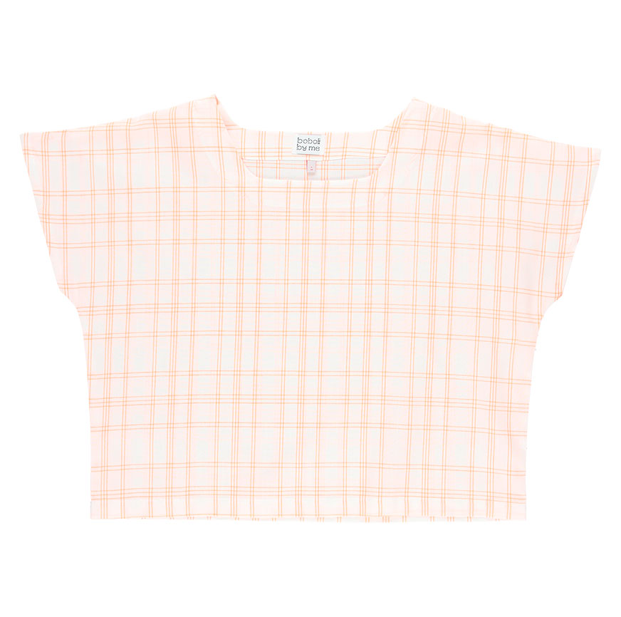 KIT COSTURA CAMISA NINA BLANCA CUADROS FLUOR