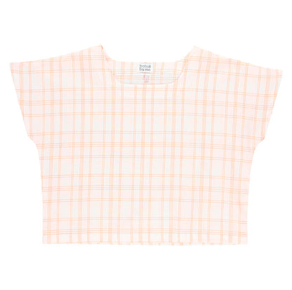 KIT COSTURA CAMISA NINA BLANCA CUADROS FLUOR