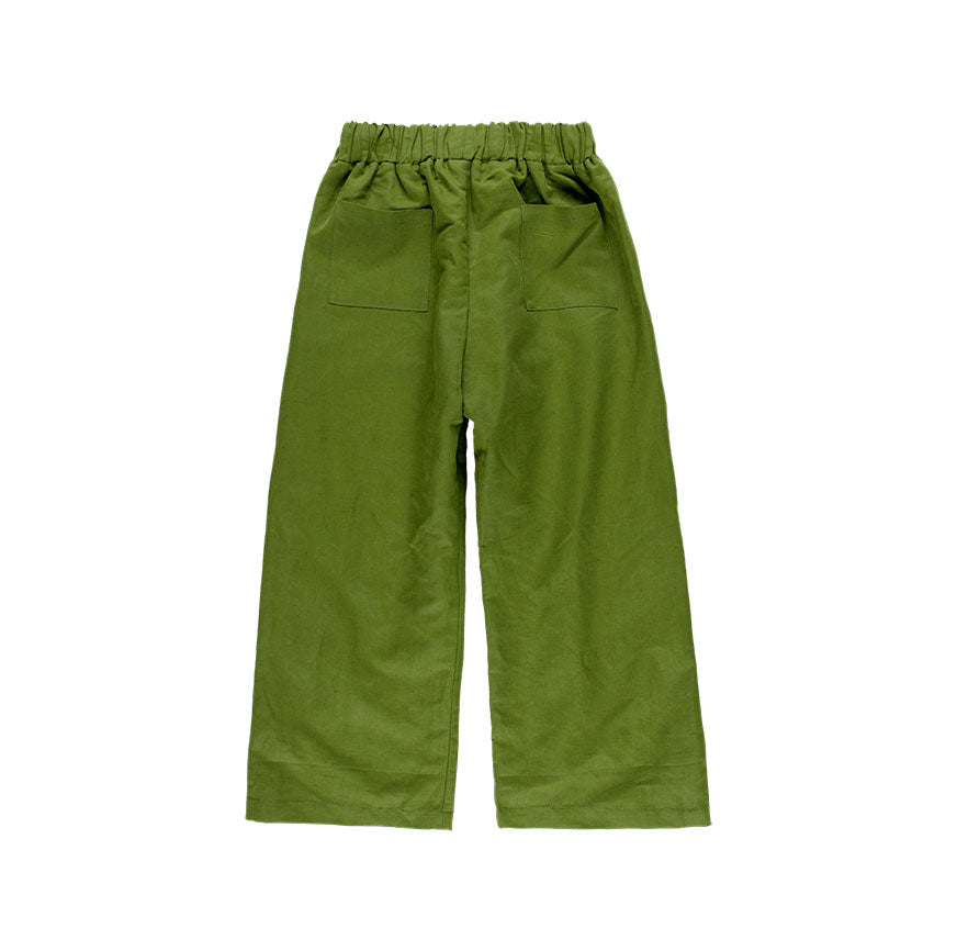 KIT CUCITO PER PANTALONI WIDE PARKS VERDE OLIVA